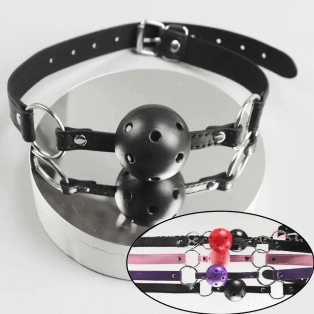 1 Piece Silicone Breathable Ball Shaped Mouth Gag_img_1