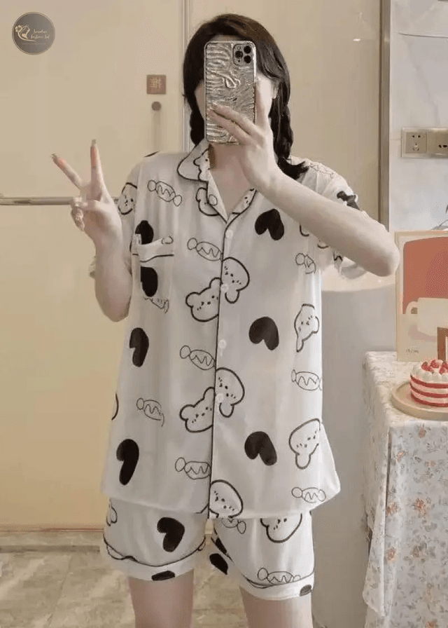 Summer Kawaii Anime Cinnamoroll Kuromi Children's Pajamas Sets Cardigan Short Sleeve Sleepwear Girl Homewear Tops Pants_img_3