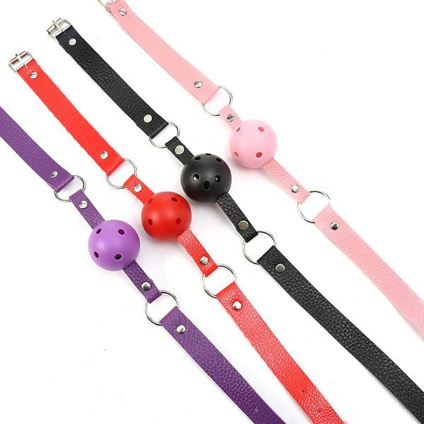 1 Piece Silicone Breathable Ball Shaped Mouth Gag_img_4