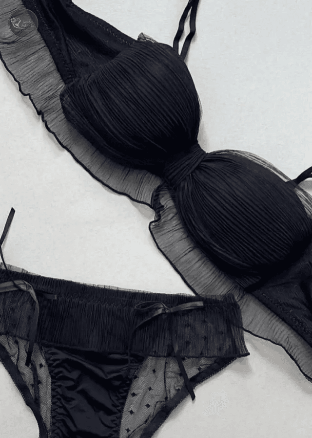 Bras Sexy Mesh Bow Women Underwear Female Lolita Sweet Pure No Steel Ring Girl Comfortable Breathable Bra Bralette_img_4