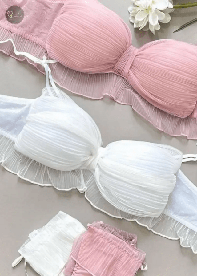 Bras Sexy Mesh Bow Women Underwear Female Lolita Sweet Pure No Steel Ring Girl Comfortable Breathable Bra Bralette_img_5