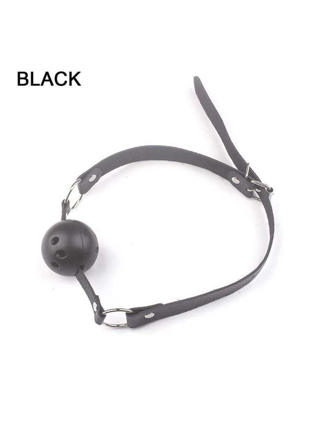 1 Piece Silicone Breathable Ball Shaped Mouth Gag_img_6