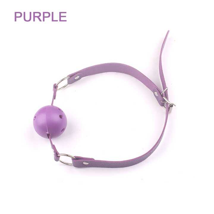 1 Piece Silicone Breathable Ball Shaped Mouth Gag_img_8