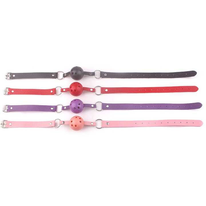 1 Piece Silicone Breathable Ball Shaped Mouth Gag_img_9