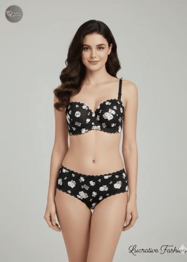 Girl's Bra Hello Kitty Underwear Set No Weir Lace Sweet Bra Strapless Cartoon Cute Summer Breathable Girls Gift_img_11