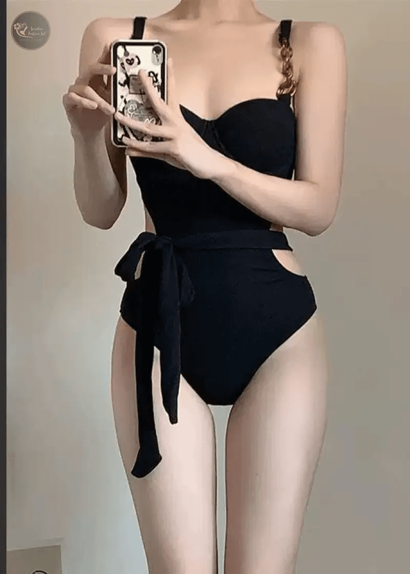 New Swimsuit Women's Models Sexy Bikini Small Breast Gathered Vacation Soaking Hot Springs Hollow Backless Swimsuit