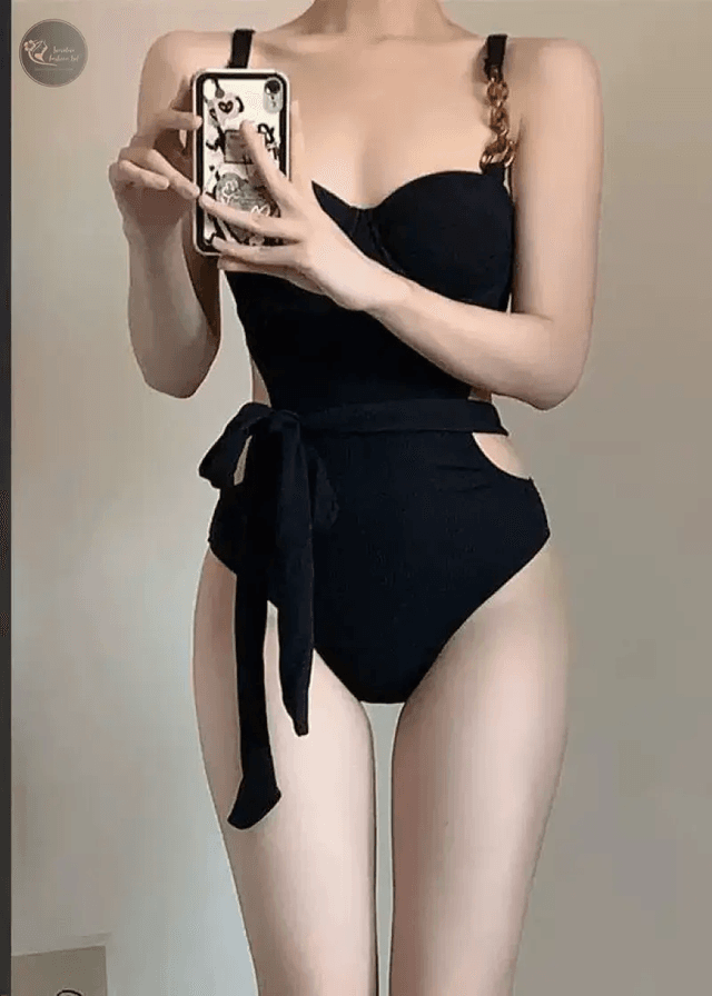 New Swimsuit Women's Models Sexy Bikini Small Breast Gathered Vacation Soaking Hot Springs Hollow Backless Swimsuit_img_0