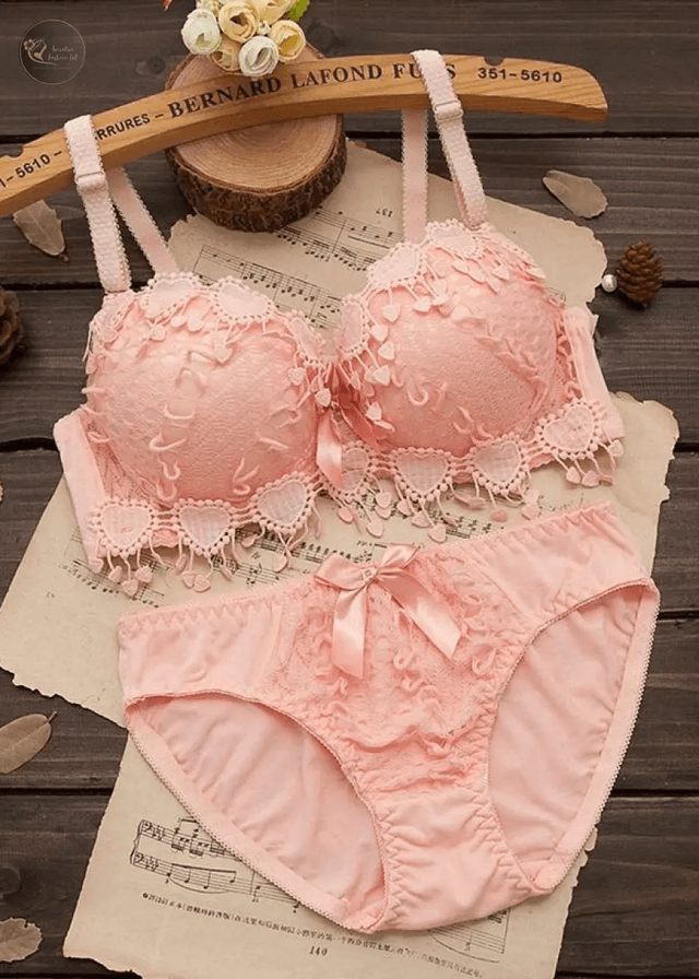 Fashionable and sparkling girl sexy women's bra set wholesale bow tie women's underwear without steel ring bra set_img_2