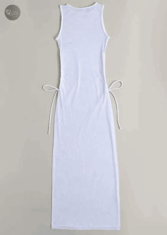 Sexy Sleeveless Mesh Bikini Cover Up Green White Dress 3 Piece Swimsuit Beach See Through Beach Bathing Suit Thong Swimwear 2024_img_2