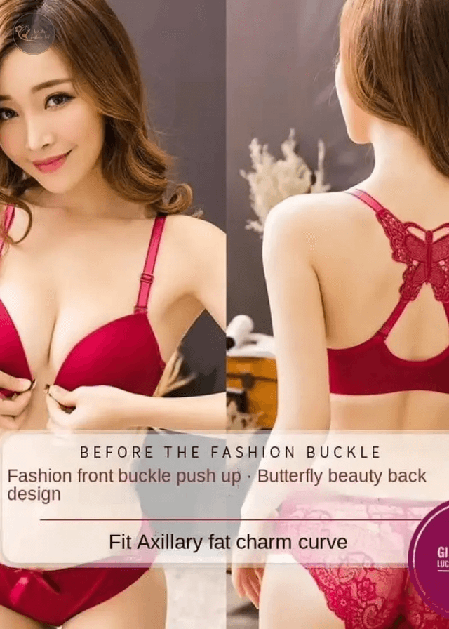 Hot Selling Fashion Style Cute Bra Set Push up Lace Breathable Sweet Ladies Underwear and Briefs_img_3