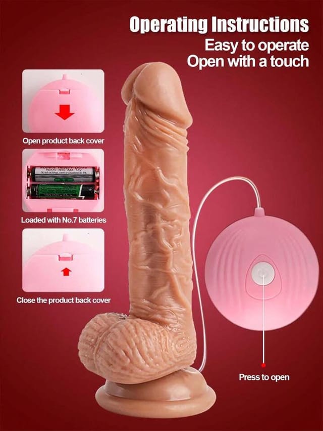 Realistic D**do Vibrator with Suction Base and Remote Control_img_1