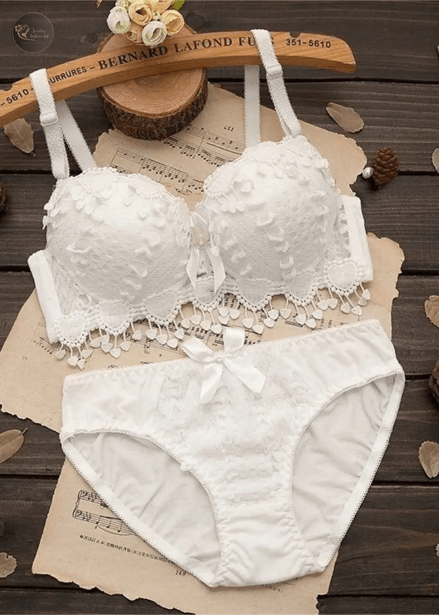 Fashionable and sparkling girl sexy women's bra set wholesale bow tie women's underwear without steel ring bra set_img_3