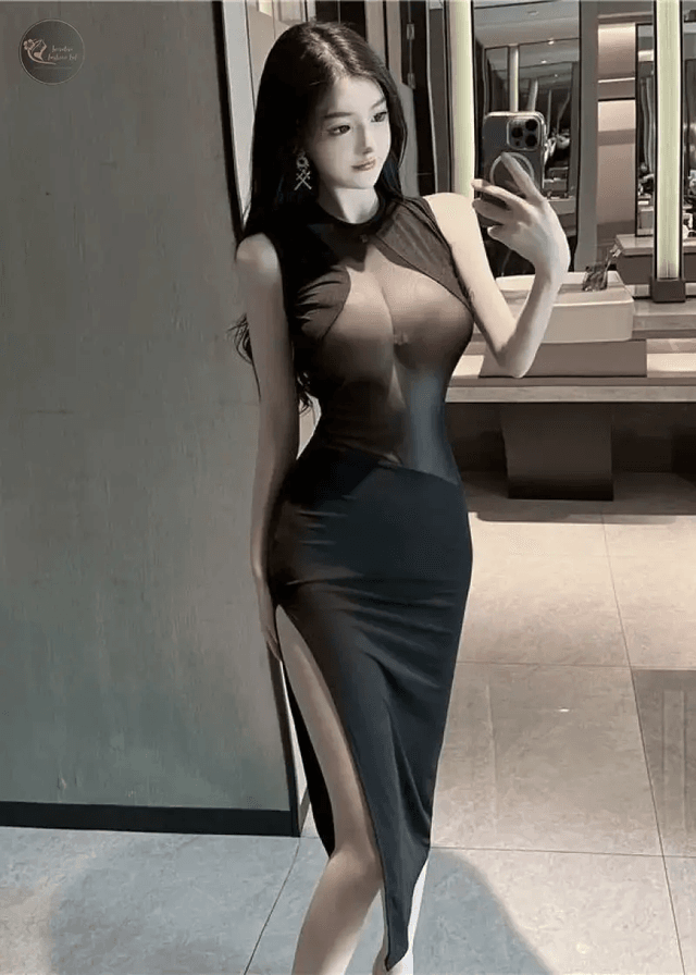 Transparent Sexy Long Seductive Dress Erotic Lingerie For Women Sleeveless Round Neck_img_7