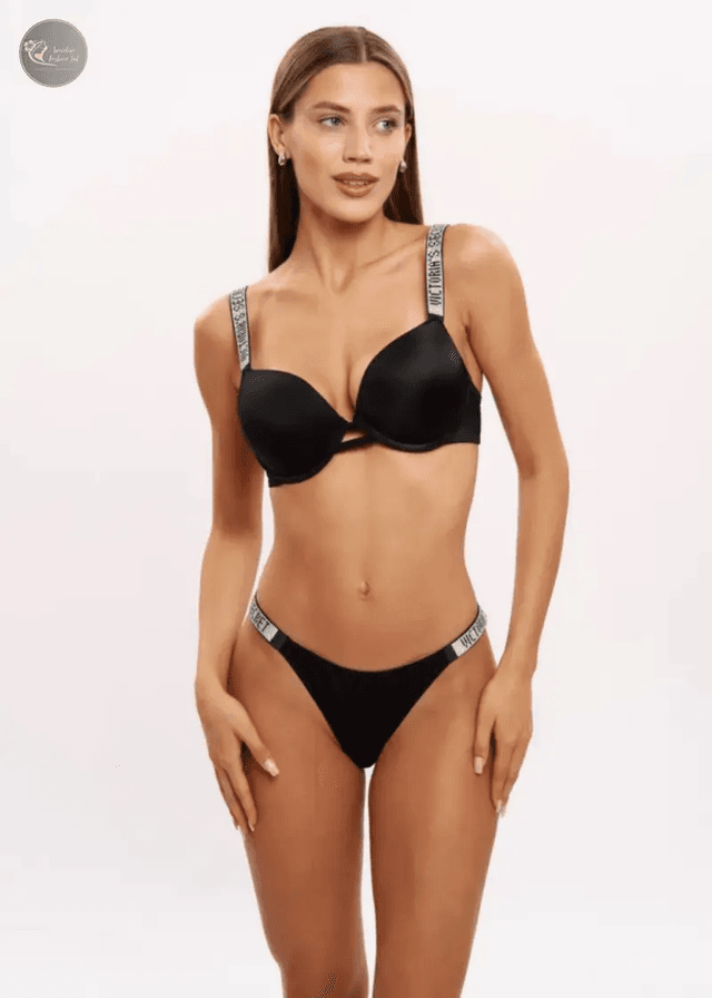 Victoria's Secret Classic BRA + BRIEF SET - Shine Strap SATIN lingerie - Image 2 of 4 Victoria's Secret Classic BRA + BRIEF SET - Shine Strap SATIN lingerie_img_6