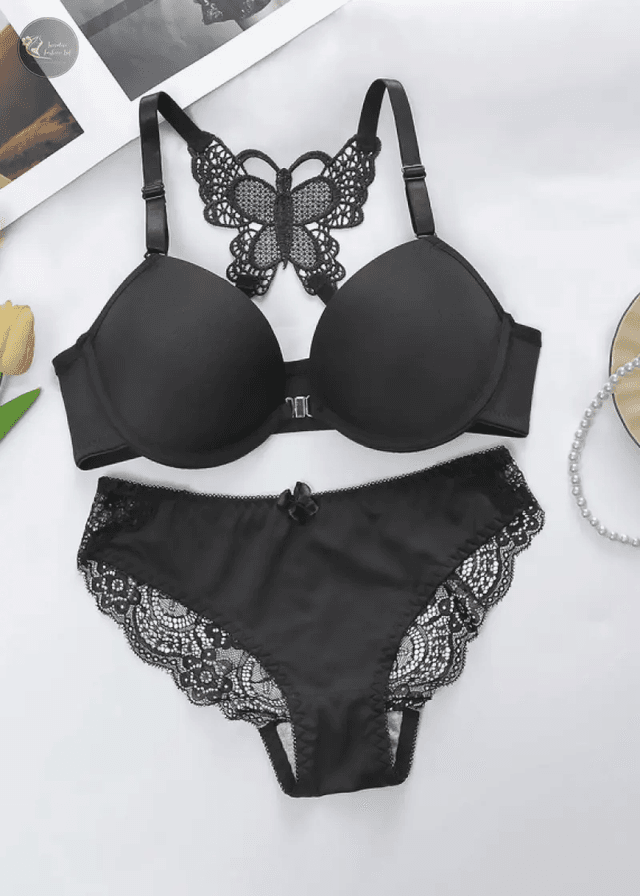 Hot Selling Fashion Style Cute Bra Set Push up Lace Breathable Sweet Ladies Underwear and Briefs_img_10