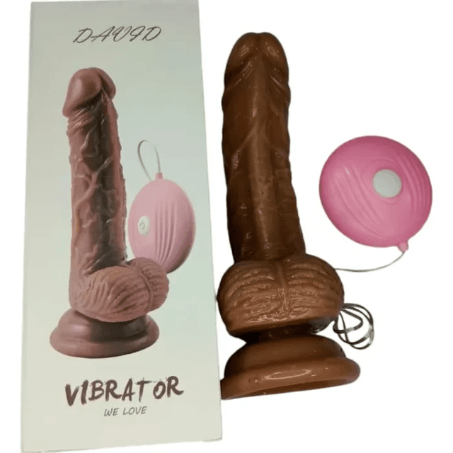 Realistic D**do Vibrator with Suction Base and Remote Control_img_3