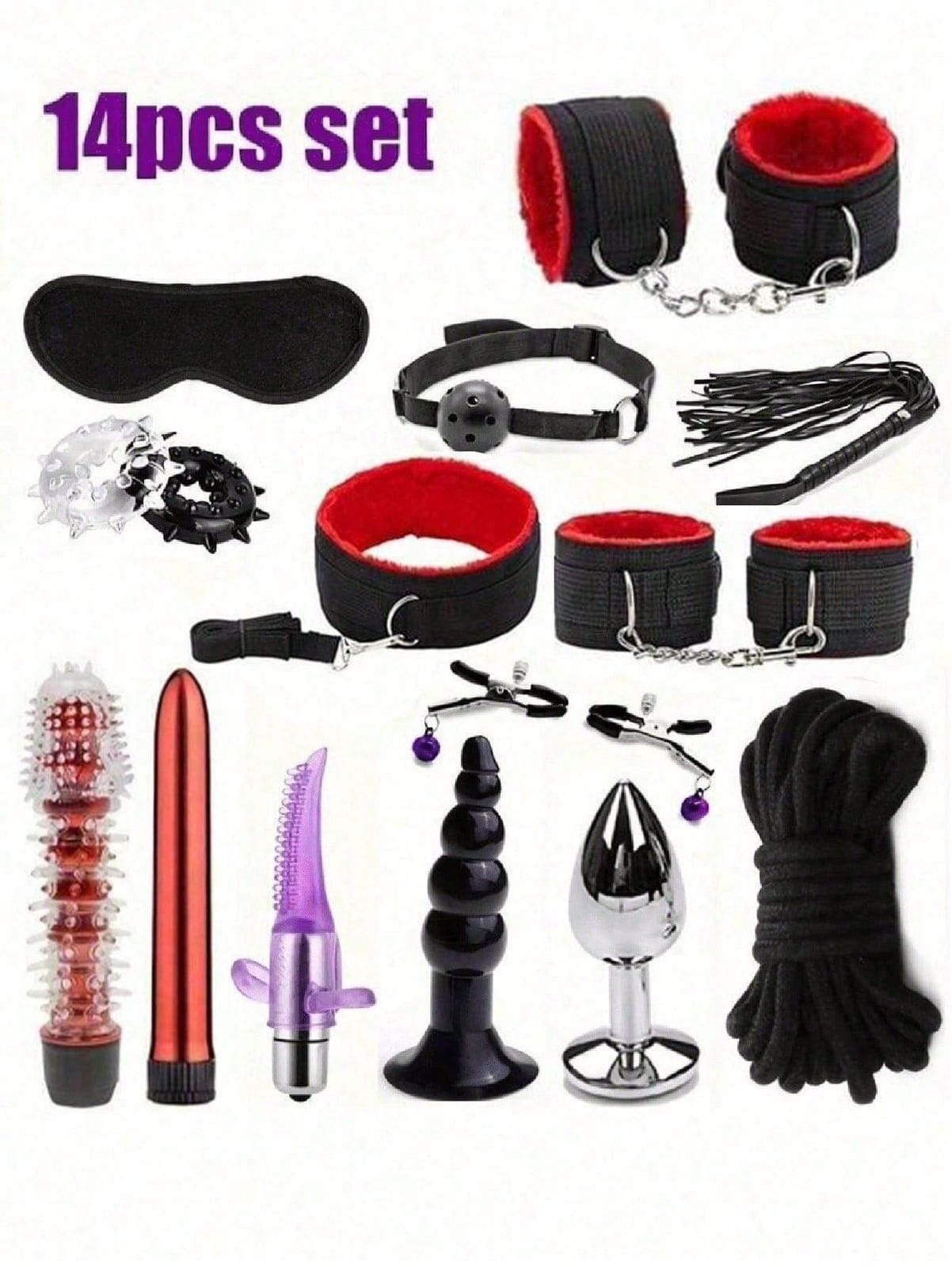 14-Piece Deluxe BDSM and Pleasure Kit for Couples