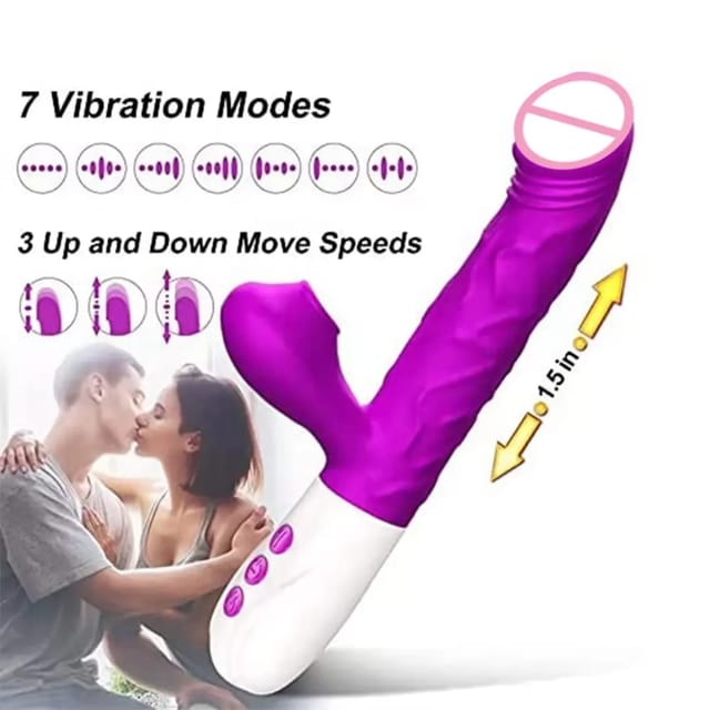 Auto Up Down 7 Vibration Modes 7 Sucking Mode With 3 Up and 3 Down Mode Speeds Control Massager Model V19_img_5