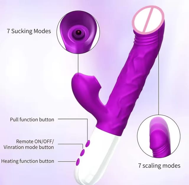Auto Up Down 7 Vibration Modes 7 Sucking Mode With 3 Up and 3 Down Mode Speeds Control Massager Model V19_img_7